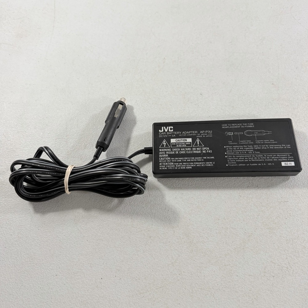 JVC AP-P3U Car Battery Adapter 12V to 6V Camcorder Power Supply TESTED WORKING